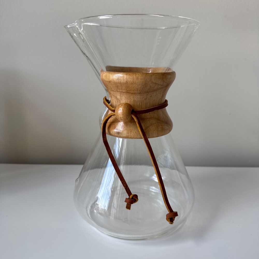 8 cup Chemex glass coffee maker